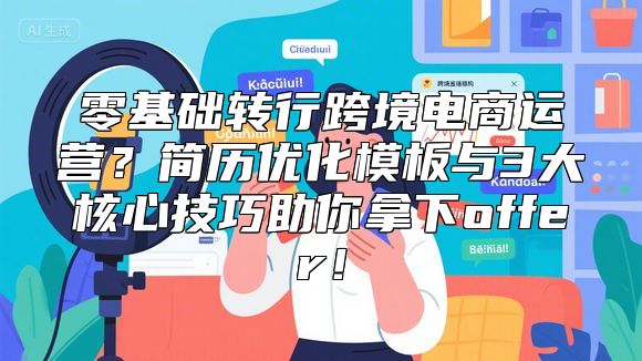 零基础转行跨境电商运营?简历优化模板与3大核心技巧助你拿下offer!