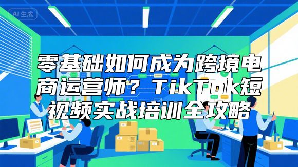 零基础如何成为跨境电商运营师？TikTok短视频实战培训全攻略