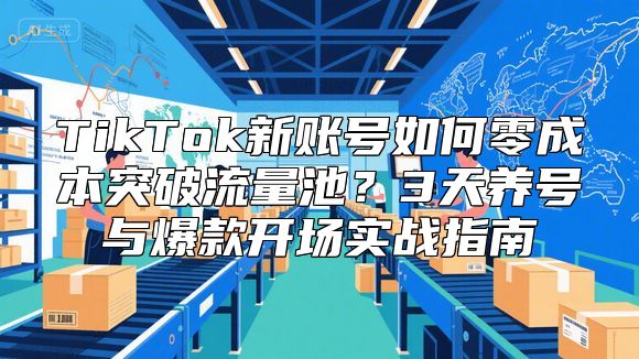 TikTok新账号如何零成本突破流量池？3天养号与爆款开场实战指南