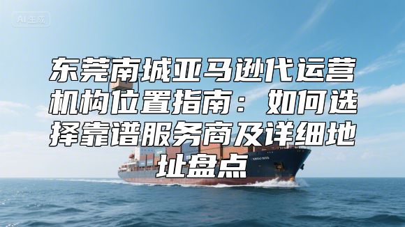 东莞南城亚马逊代运营机构位置指南：如何选择靠谱服务商及详细地址盘点