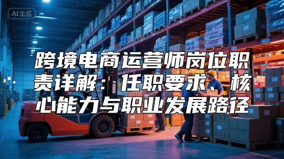 跨境电商运营师岗位职责详解：任职要求、核心能力与职业发展路径