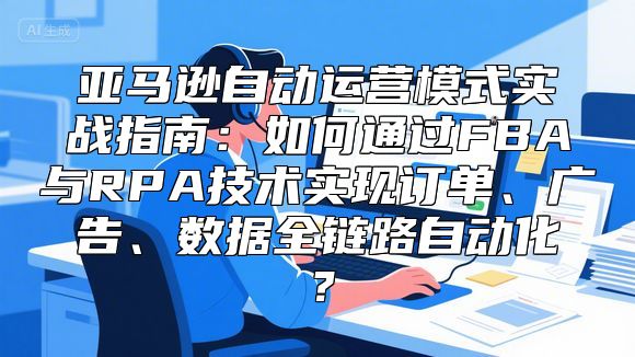 亚马逊自动运营模式实战指南：如何通过FBA与RPA技术实现订单、广告、数据全链路自动化？