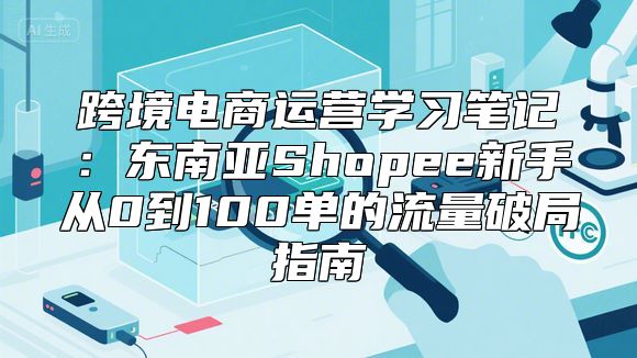跨境电商运营学习笔记：东南亚Shopee新手从0到100单的流量破局指南