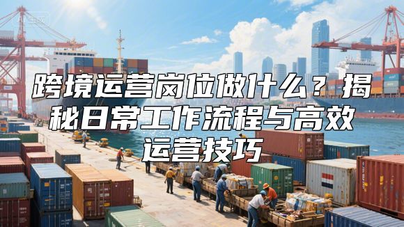跨境运营岗位做什么？揭秘日常工作流程与高效运营技巧