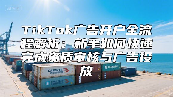 TikTok广告开户全流程解析：新手如何快速完成资质审核与广告投放