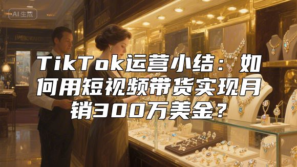 TikTok运营小结：如何用短视频带货实现月销300万美金？