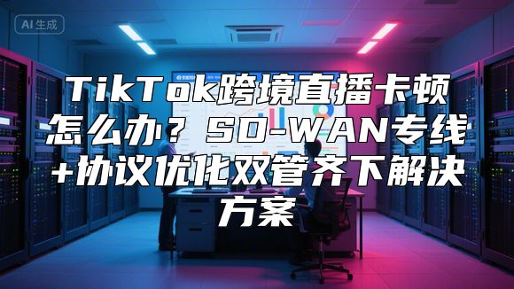 TikTok跨境直播卡顿怎么办？SD-WAN专线+协议优化双管齐下解决方案