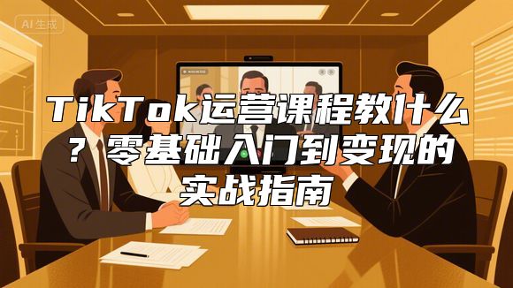 TikTok运营课程教什么？零基础入门到变现的实战指南