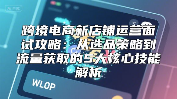 跨境电商新店铺运营面试攻略：从选品策略到流量获取的5大核心技能解析