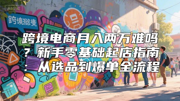 跨境电商月入两万难吗？新手零基础起店指南：从选品到爆单全流程
