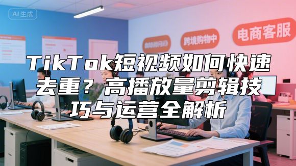 TikTok短视频如何快速去重？高播放量剪辑技巧与运营全解析