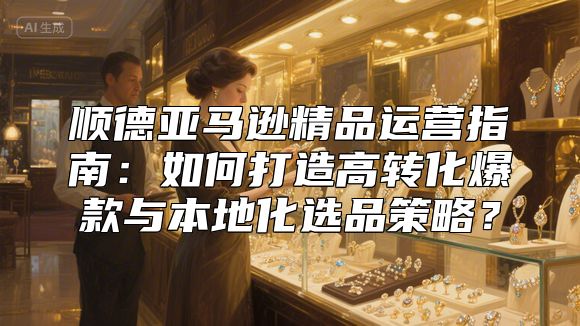 顺德亚马逊精品运营指南：如何打造高转化爆款与本地化选品策略？
