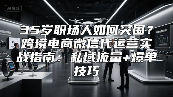 35岁职场人如何突围？跨境电商微信代运营实战指南：私域流量+爆单技巧