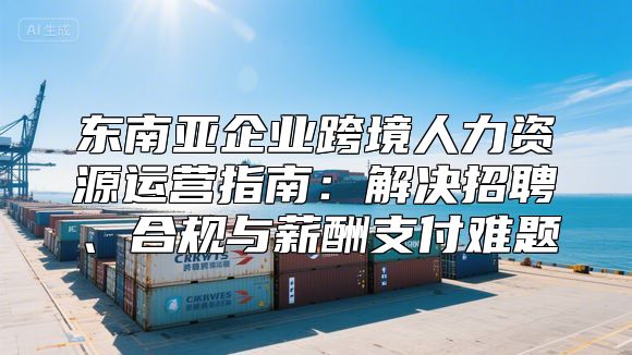 东南亚企业跨境人力资源运营指南：解决招聘、合规与薪酬支付难题