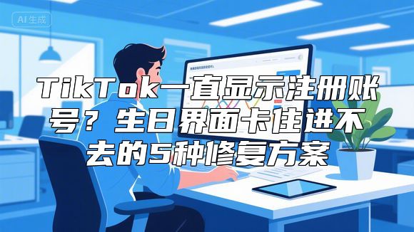 TikTok一直显示注册账号？生日界面卡住进不去的5种修复方案