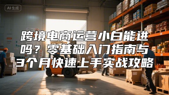 跨境电商运营小白能进吗？零基础入门指南与3个月快速上手实战攻略