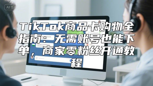 TikTok商品卡购物全指南：无需账号也能下单，商家零粉丝开通教程