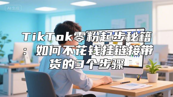 TikTok零粉起步秘籍：如何不花钱挂链接带货的3个步骤