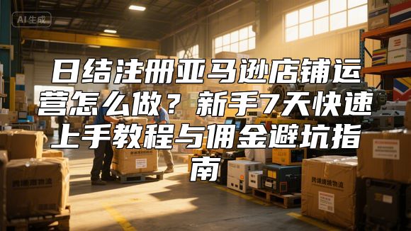 日结注册亚马逊店铺运营怎么做？新手7天快速上手教程与佣金避坑指南