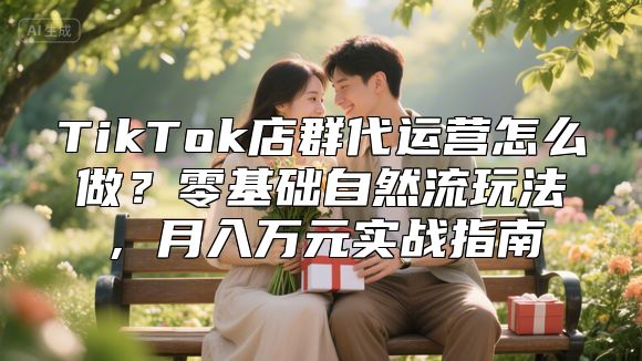 TikTok店群代运营怎么做？零基础自然流玩法，月入万元实战指南