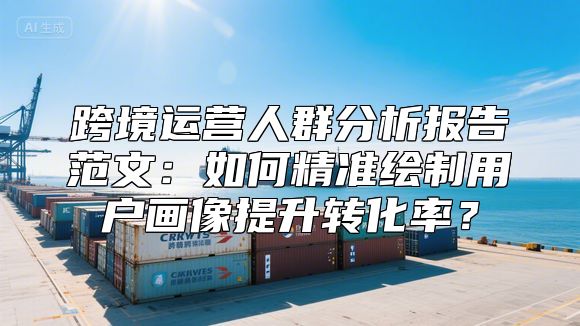 跨境运营人群分析报告范文：如何精准绘制用户画像提升转化率？