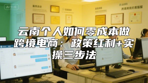 云南个人如何零成本做跨境电商：政策红利+实操三步法