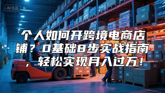 个人如何开跨境电商店铺？0基础8步实战指南，轻松实现月入过万！