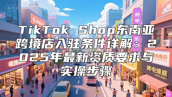 TikTok Shop东南亚跨境店入驻条件详解：2025年最新资质要求与实操步骤