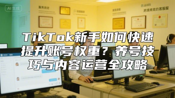 TikTok新手如何快速提升账号权重？养号技巧与内容运营全攻略