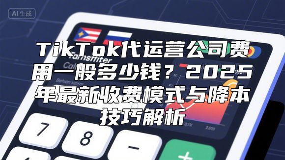 TikTok代运营公司费用一般多少钱？2025年最新收费模式与降本技巧解析