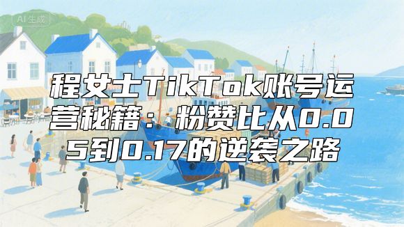 程女士TikTok账号运营秘籍：粉赞比从0.05到0.17的逆袭之路