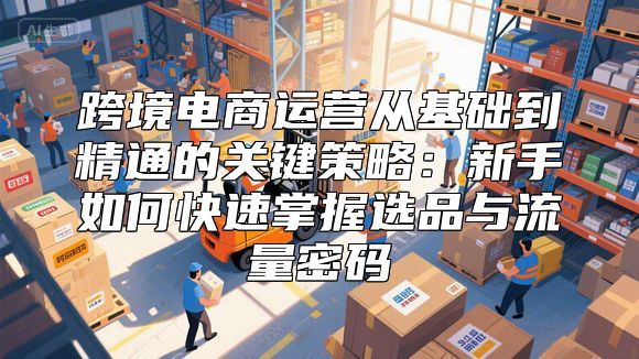 跨境电商运营从基础到精通的关键策略：新手如何快速掌握选品与流量密码