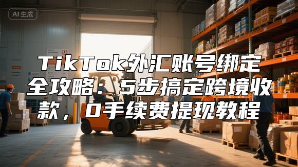 TikTok外汇账号绑定全攻略：5步搞定跨境收款，0手续费提现教程