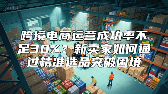 跨境电商运营成功率不足30%？新卖家如何通过精准选品突破困境