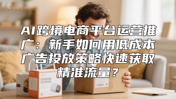 AI跨境电商平台运营推广：新手如何用低成本广告投放策略快速获取精准流量？