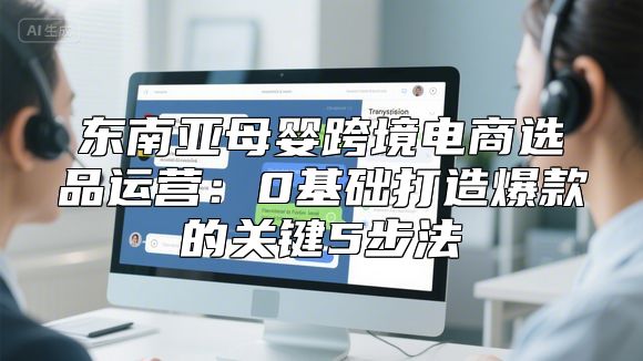 东南亚母婴跨境电商选品运营：0基础打造爆款的关键5步法