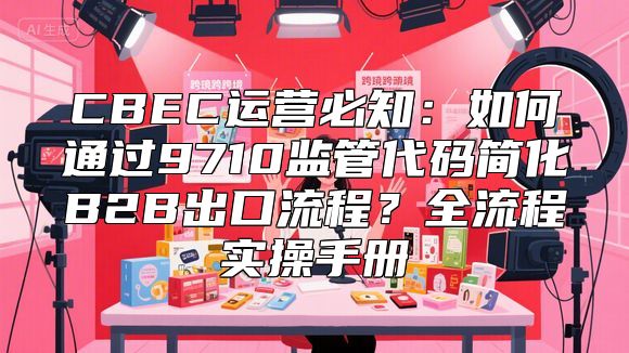 CBEC运营必知：如何通过9710监管代码简化B2B出口流程？全流程实操手册