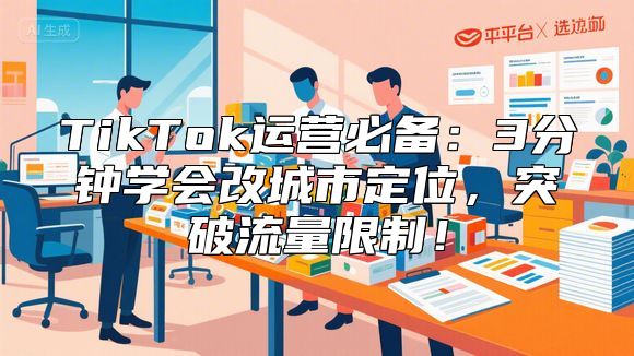 TikTok运营必备：3分钟学会改城市定位，突破流量限制！