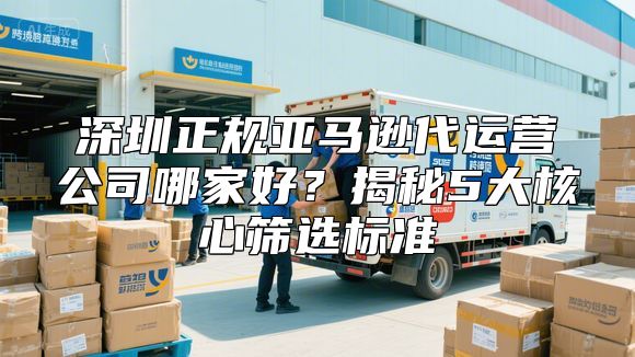 深圳正规亚马逊代运营公司哪家好？揭秘5大核心筛选标准