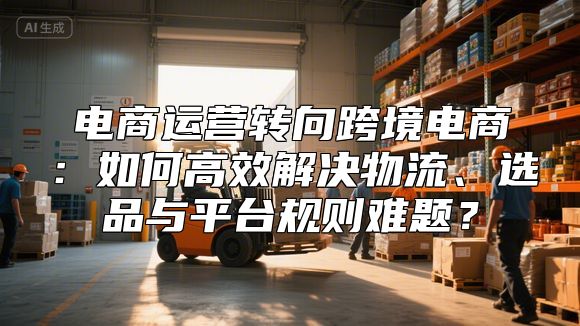电商运营转向跨境电商：如何高效解决物流、选品与平台规则难题？