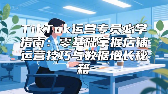 TikTok运营专员必学指南：零基础掌握店铺运营技巧与数据增长秘籍