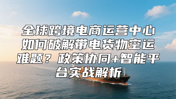 全球跨境电商运营中心如何破解带电货物空运难题？政策协同+智能平台实战解析
