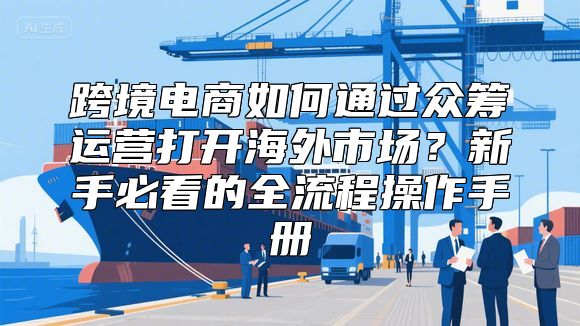 跨境电商如何通过众筹运营打开海外市场？新手必看的全流程操作手册