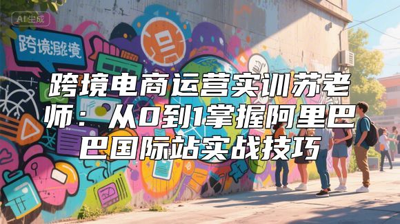 跨境电商运营实训苏老师：从0到1掌握阿里巴巴国际站实战技巧