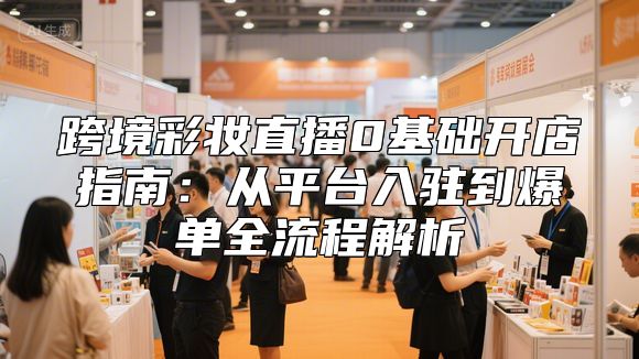 跨境彩妆直播0基础开店指南：从平台入驻到爆单全流程解析