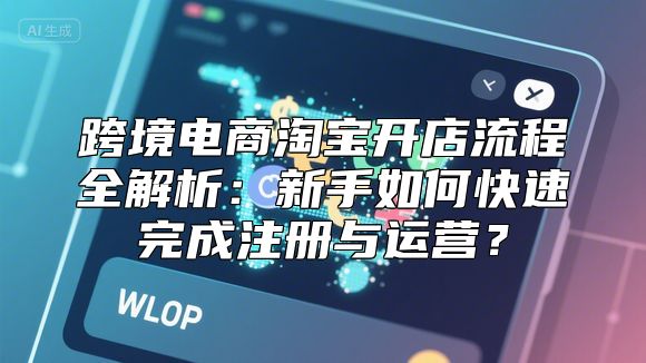 跨境电商淘宝开店流程全解析：新手如何快速完成注册与运营？