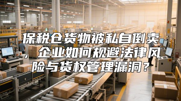 保税仓货物被私自倒卖，企业如何规避法律风险与货权管理漏洞？