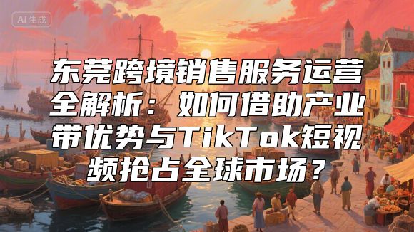 东莞跨境销售服务运营全解析：如何借助产业带优势与TikTok短视频抢占全球市场？