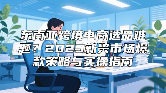 东南亚跨境电商选品难题？2025新兴市场爆款策略与实操指南