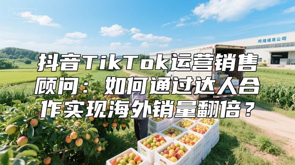 抖音TikTok运营销售顾问：如何通过达人合作实现海外销量翻倍？